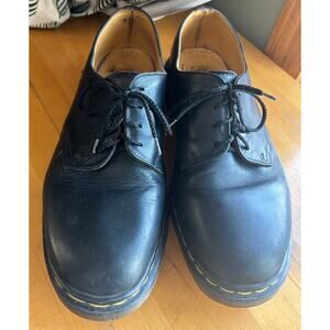 Doc Dr. Martens Black Leather Oxford Laces Made in England 1461 US Mens 11
